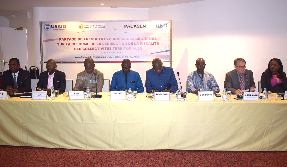 La DGID, en partenariat avec USAID GoLD et le PACASEN, partage les résultats de l’étude sur la fiscalité des collectivités territoriales