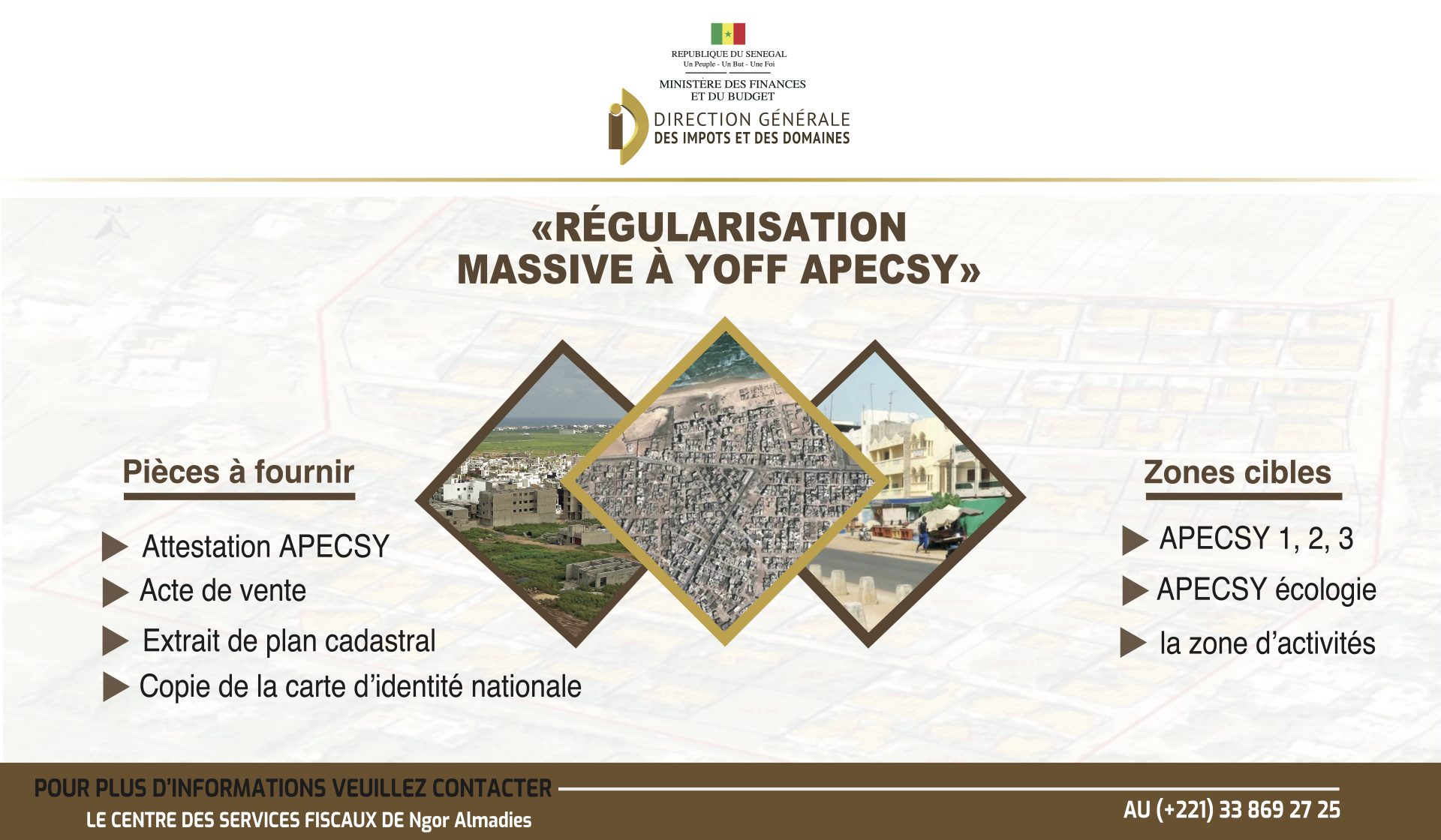 Communiqué de presse : Régularisation massive à Yoff APECSY
