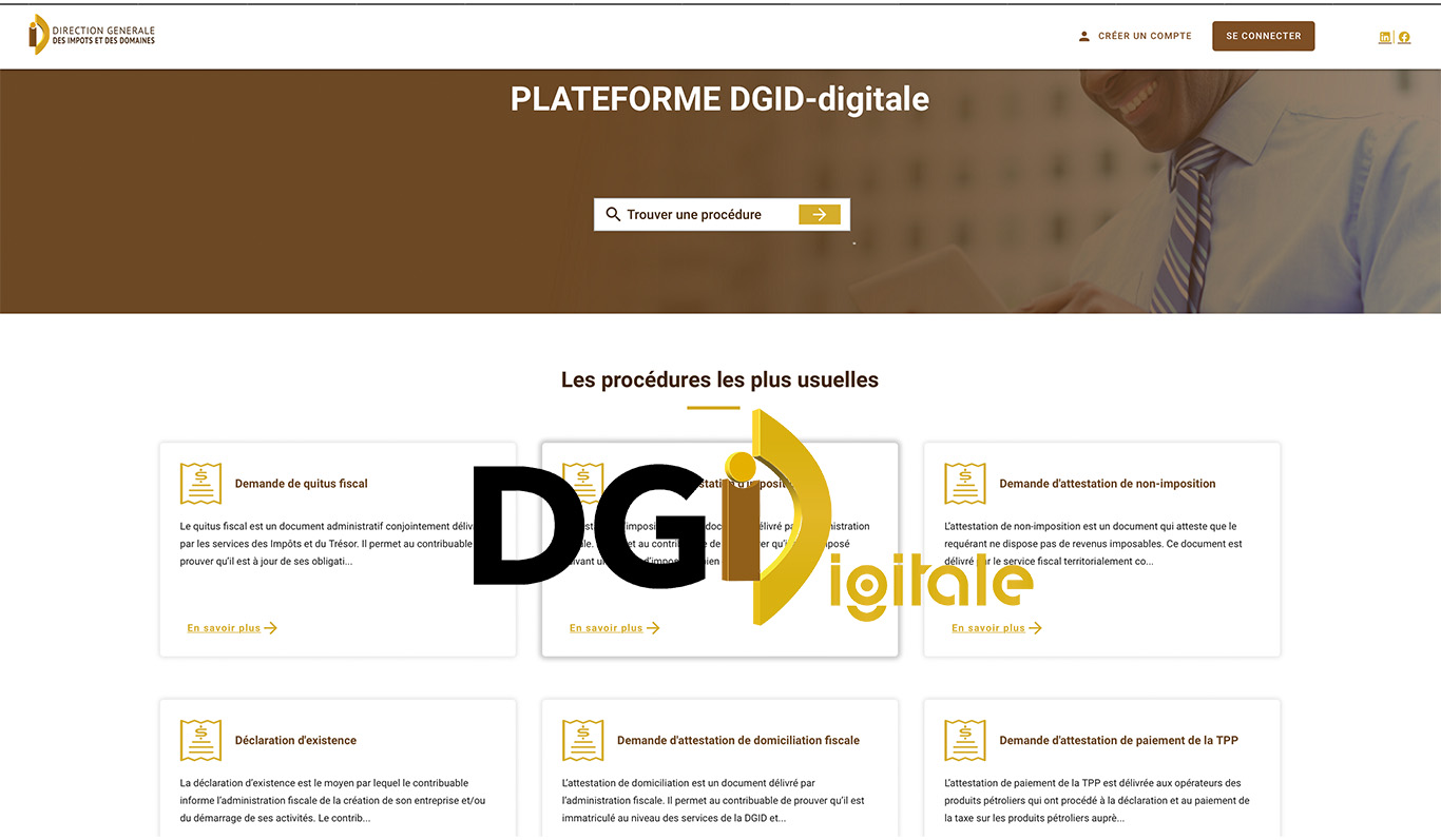 DGID-digitale : la nouvelle plateforme pour vos demandes de services et de documents en ligne